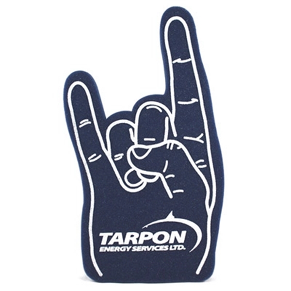 Open cell foam rock on / horn hand shape cheering novelty.... from ASI 54886 Foamworx / FoamWorx