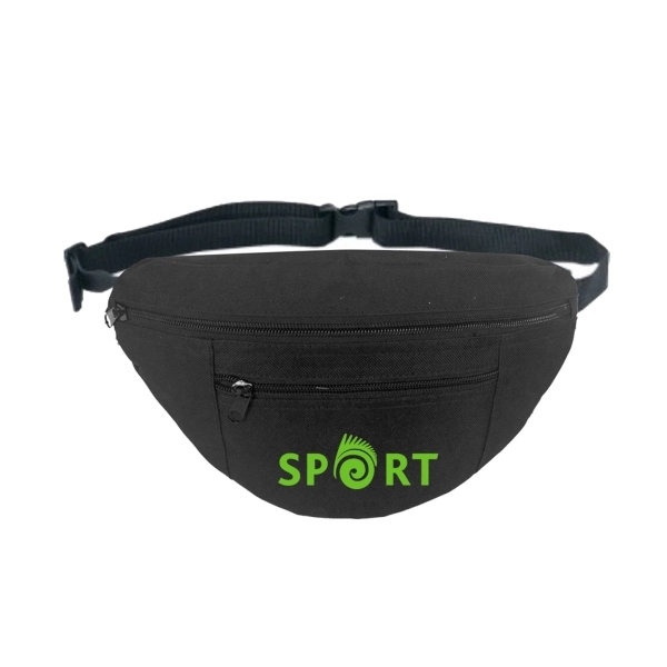 12" x 6.5" x 3.25" fanny pack with two zipper design... from ASI 37980 Bagworld / BagWorld