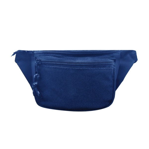 8" x 4.5" x 3" three pocket fanny pack with adjustable... from ASI 37980 Bagworld / BagWorld