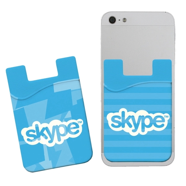 Silicone adhesive pantone matched phone wallet that holds up to three... from ASI 45657 Pop! Promos