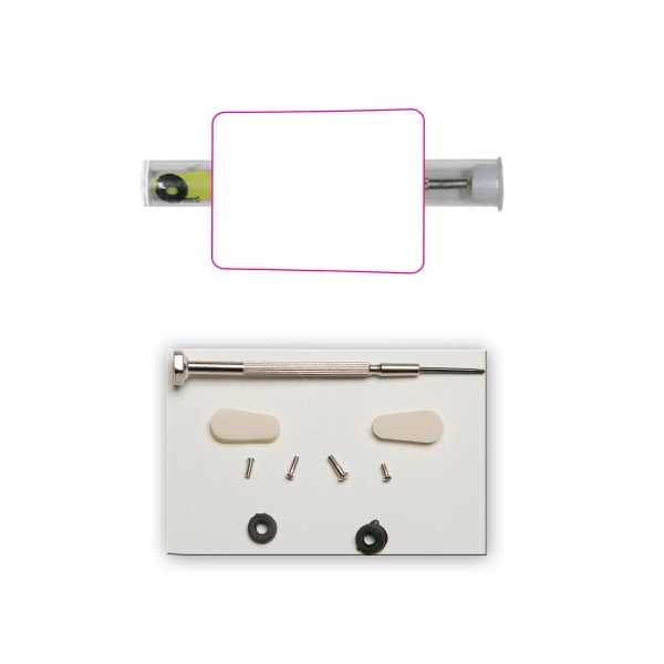 Eye glass repair kit with screwdriver, screws, two nose pads and... from ASI 58805 HPC Global / HPC Global