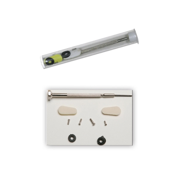 Eye glass repair kit with screwdriver, screws, two nose pads and... from ASI 58805 HPC Global / HPC Global