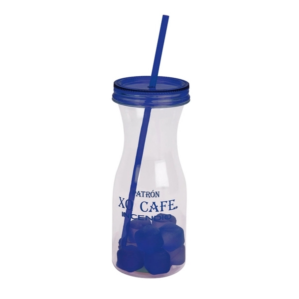30 OZ. Carafe water bottle with freezer ready ice cubes.... from ASI 40544 Binaco / Binaline