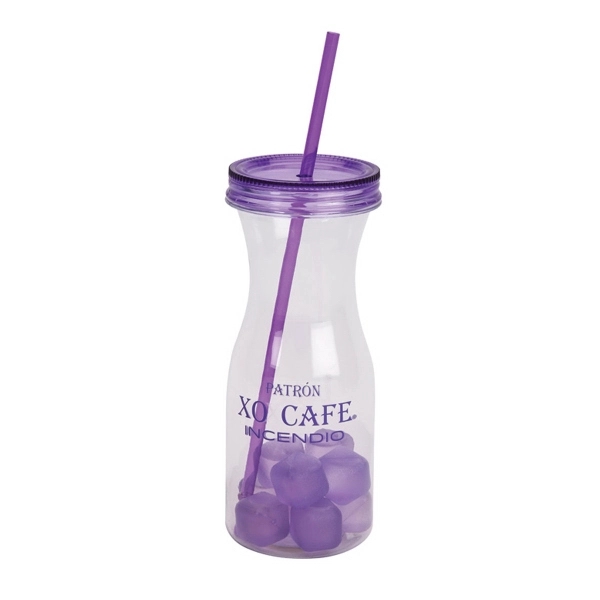 30 OZ. Carafe water bottle with freezer ready ice cubes.... from ASI 40544 Binaco / Binaline