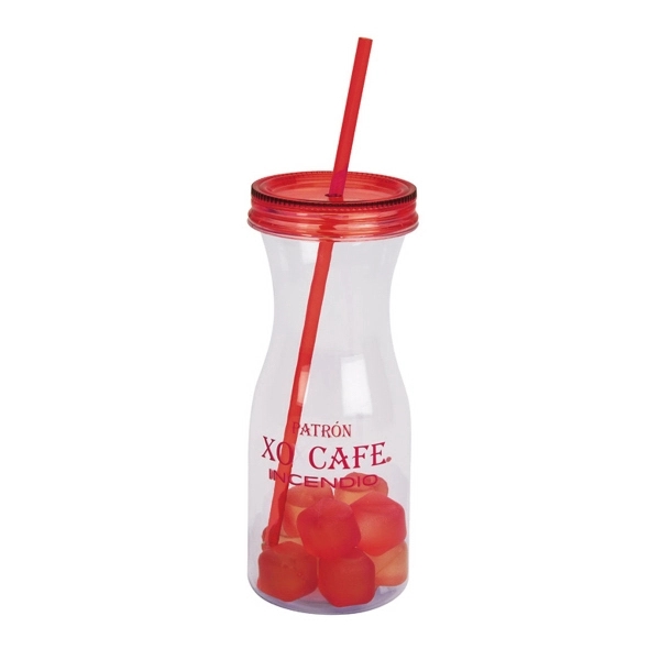 30 OZ. Carafe water bottle with freezer ready ice cubes.... from ASI 40544 Binaco / Binaline