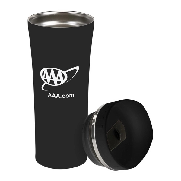 13 oz. heavy quality double wall stainless steel travelerr with press... from ASI 40544 Binaco / Binaline