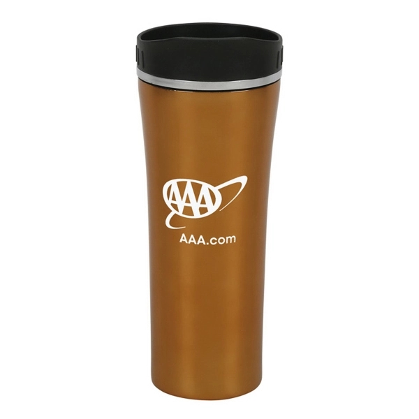 13 oz. heavy quality double wall stainless steel travelerr with press... from ASI 40544 Binaco / Binaline