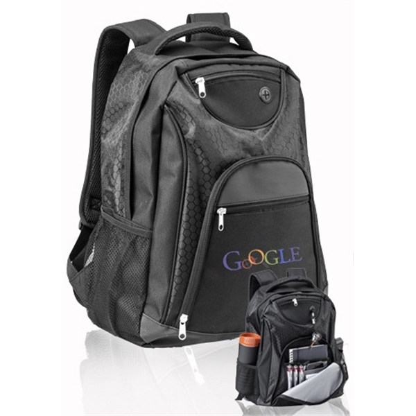 600 PU polyester backpacks with plenty of storage including a foam... from ASI 39552 BEL Promo