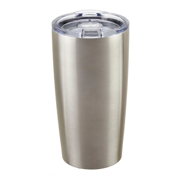 20 oz. double wall stainless steel insulated travel tumbler with slide... from ASI 52840 Evans Manufacturing