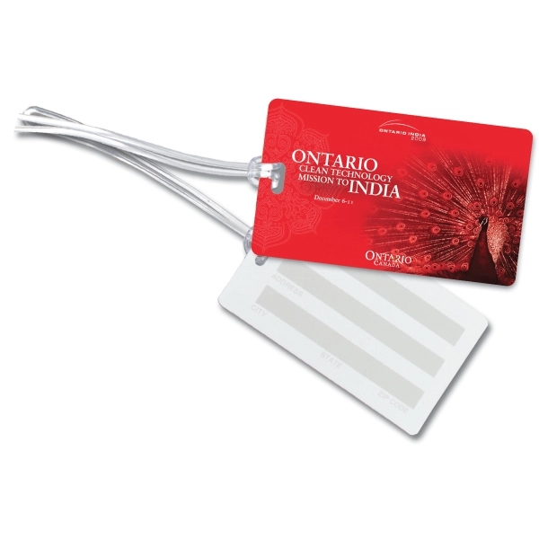 Write-On Luggage Tag 40 mil white styrene plastic. Full color on... from ASI 87400 ArtechPro