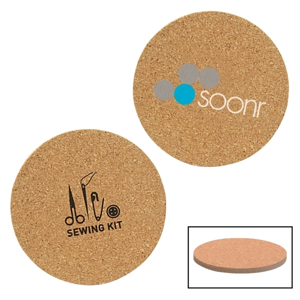 3 3/4" round coaster with a natural cork finish backed by... from ASI 57655 STOPNGO Line