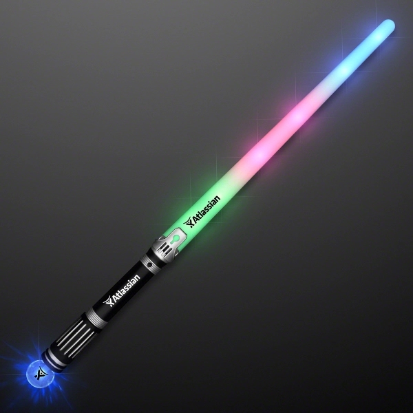 Blank or imprinted. Short Saber Light Staff with Crystal Ball Handle... from ASI 34194 ALightPromos / Alight Promotional Products