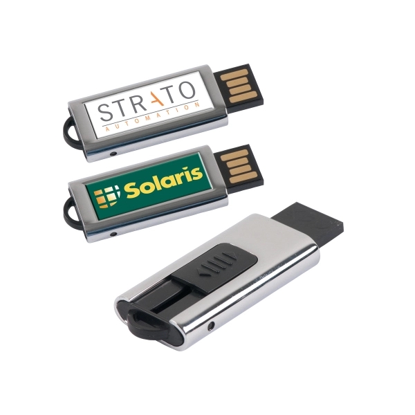 Retractable USB key with metal body.... from ASI 42920 Busrel Inc