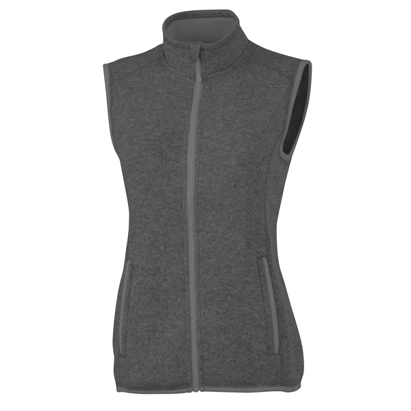 Women's heathered fleece vest made from 100% polyester.... from ASI 44620 Charles River Apparel