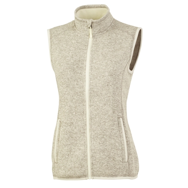 Women's heathered fleece vest made from 100% polyester.... from ASI 44620 Charles River Apparel