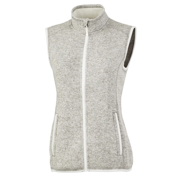 Women's heathered fleece vest made from 100% polyester.... from ASI 44620 Charles River Apparel