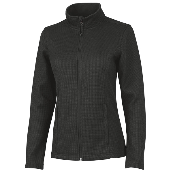 Women's rib-knit jacket with soft outer shell, made from 100% polyester... from ASI 44620 Charles River Apparel