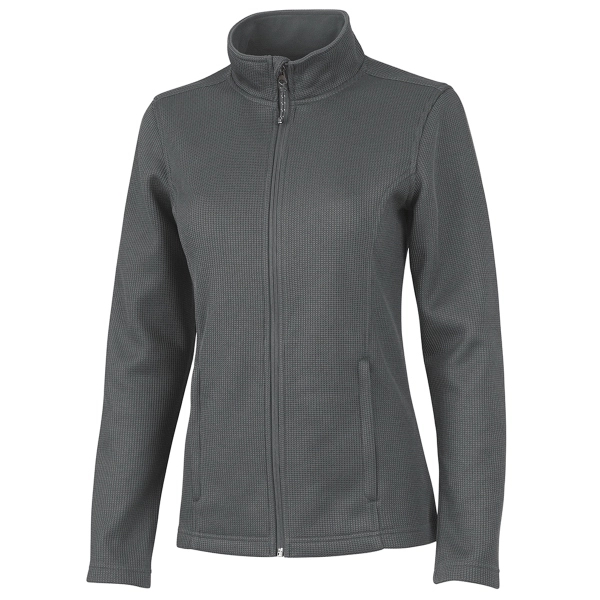 Women's rib-knit jacket with soft outer shell, made from 100% polyester... from ASI 44620 Charles River Apparel