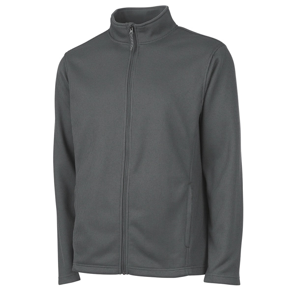 Men's rib-knit jacket with soft outer shell, made from 100% polyester... from ASI 44620 Charles River Apparel