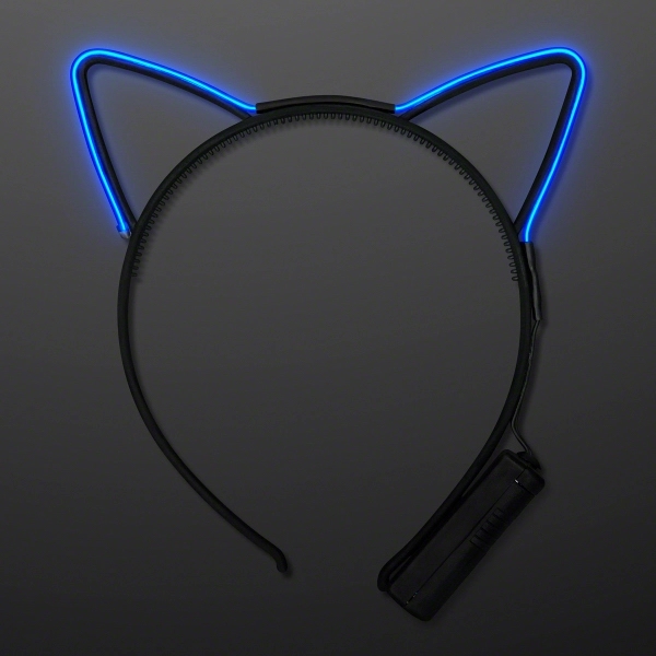 Blinking LED EL Wire Cat Ears Headband, One Size Fits All.... from ASI 34194 ALightPromos / Alight Promotional Products