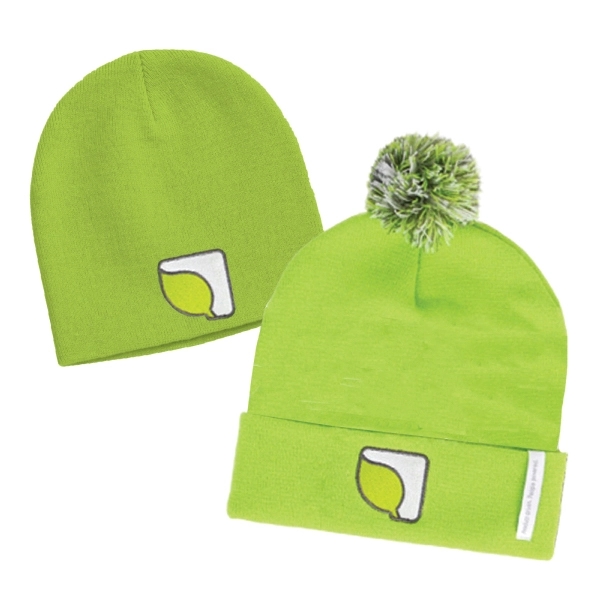 The Solid Knit Beanie is a highly customizable item made of... from ASI 45657 Pop! Promos