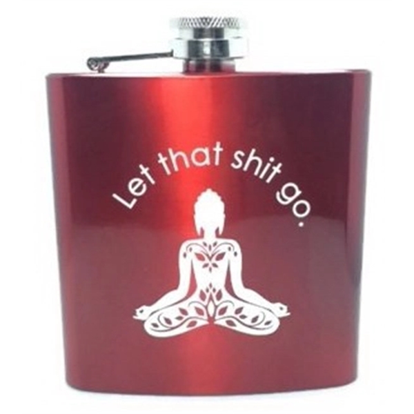Stainless steel hip flask that holds 6 ounces and comes with... from ASI 72657 Active Life Promo / Apres Ski