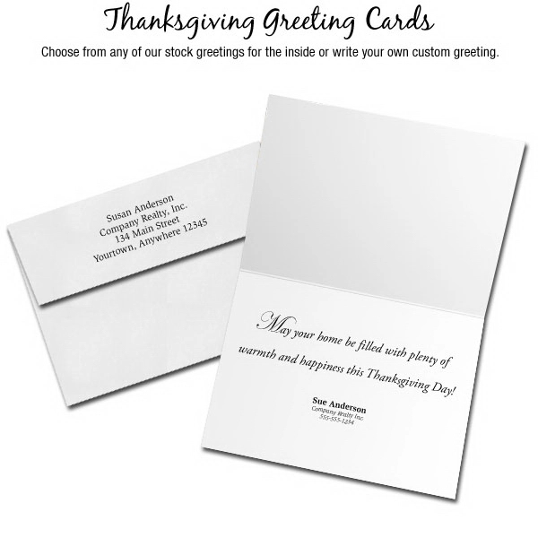 Thanksgiving Greeting Cards W/Imprinted Envelopes... from ASI 46719 Corner Lot Marketing Inc / CLMPromotions