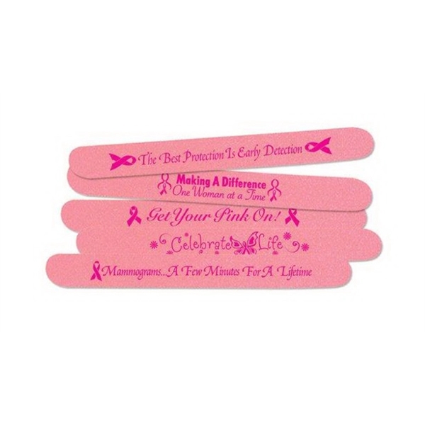 Pink Emery board. (nail file) 4.625... from ASI 57713 Glow Promotions / Glow Promotions