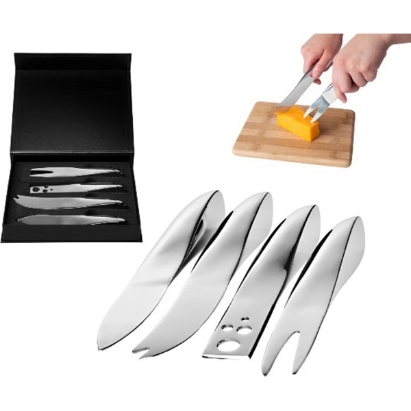Set of four stainless steel cheese tools with seamless handle and... from ASI 55450 Franmara Inc
