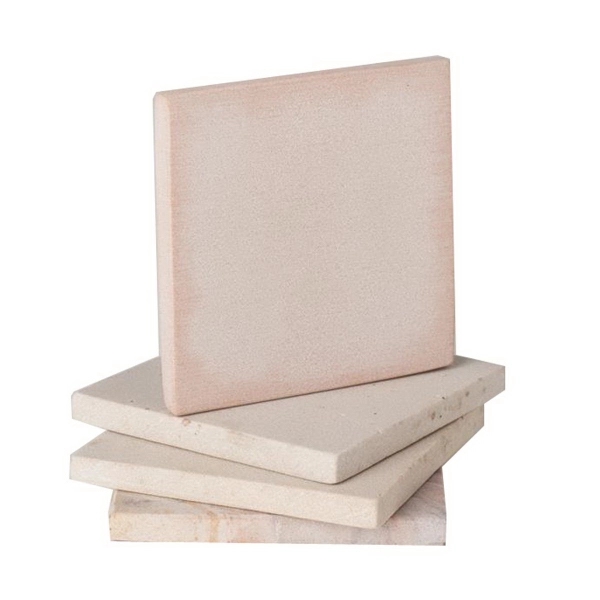 Set of four 4" x 3/8" square absorbent sandstone coasters with... from ASI 55450 Franmara Inc