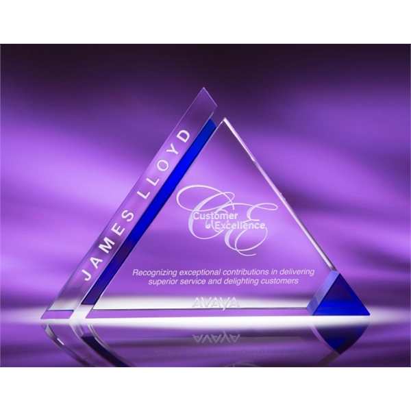 Imagery award made of heavy optic crystal with touches of blue... from ASI 62985 J. Charles