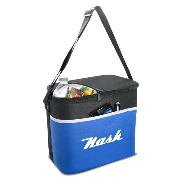 Cooler Bag 12-can with straps and side pocket.... from ASI 30112 ACE Products / Ace Line