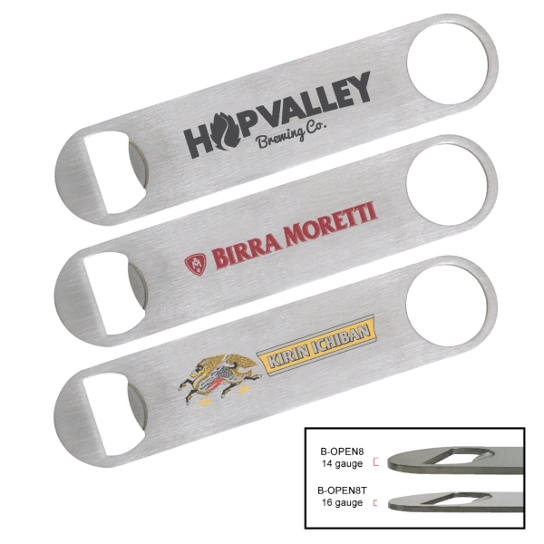 Paddle style bottle openers made of 16 gauge stainless steel.... from ASI 57655 STOPNGO Line