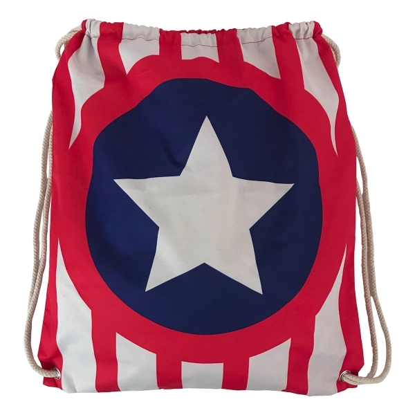 Sublimation cotton drawstring backpack with full color decoration... from ASI 34800 Alstar Creations / Alstar Line