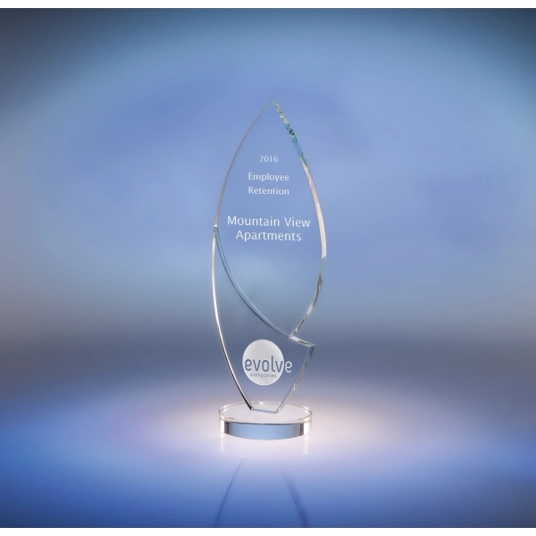 Enlighten award made of sparkling starphire crystal with sweeping lines for... from ASI 62985 J. Charles