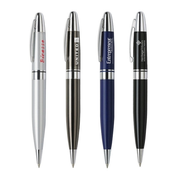 Twist action mechanism pen with heavy weight brass construction.... from ASI 31517 Admart Products / Admart Line