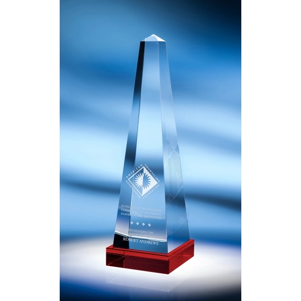 Large obelisk award made of heavy optic crystal available in three... from ASI 62985 J. Charles