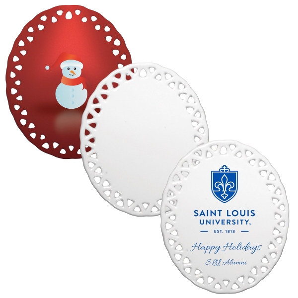 3" Oval Doily with Triangle Trim Ornament... from ASI 77988 Photo USA Corp / Photo USA