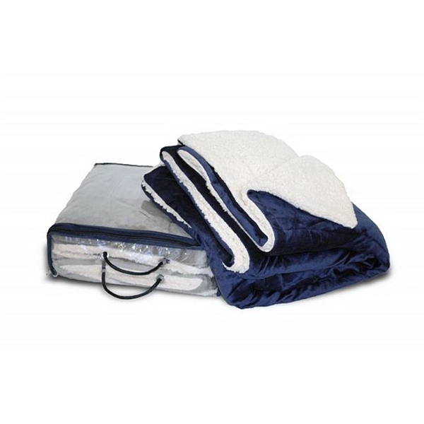 Blanket with faux micro mink on one side and faux lambswool... from ASI 99030 Zipline / Zipline®