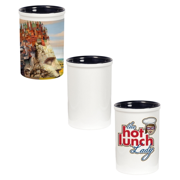 Ceramic pencil caddy (black interior).... from ASI 77988 Photo USA Corp / Photo USA