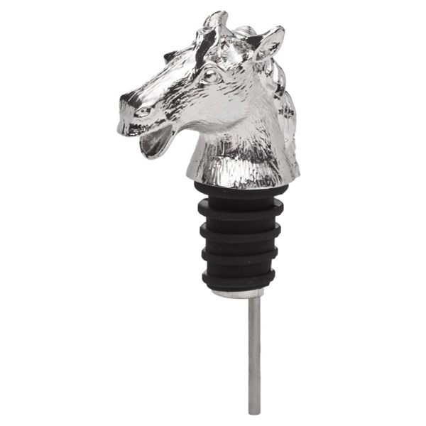 Horse head-styled food grade zinc alloy nickel-plated bottle pourers from 3... from ASI 55450 Franmara Inc