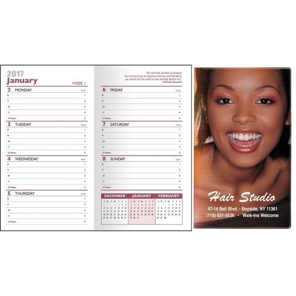 Full color "Themed" Vinyl Pocket Planner has a 2 color 128... from ASI 83770 Royal Industries / Waldor