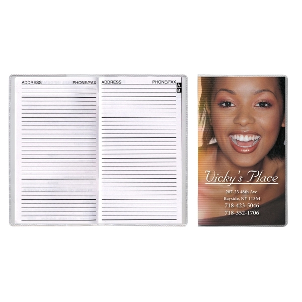 Full color themed vinyl pocket planner with telephone book insert has... from ASI 83770 Royal Industries / Waldor