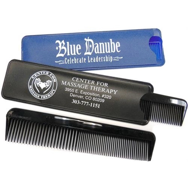 Unbreakable Comb in Vinyl Case w/one color imprint on EITHER the... from ASI 83770 Royal Industries / Waldor