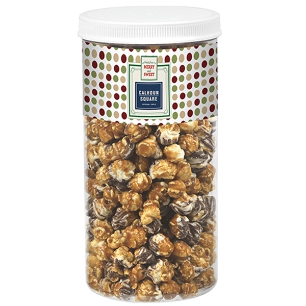 Popcorn tub filled with 15 oz. of white and dark chocolate... from ASI 71685 Midnite Snax®