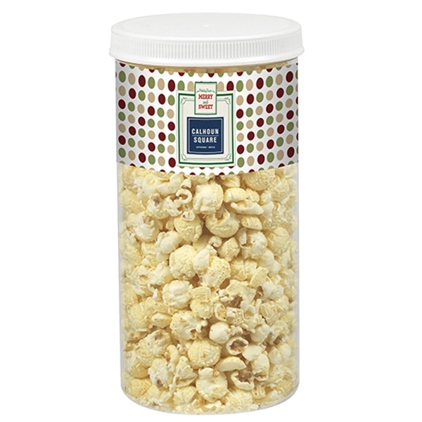Popcorn tub filled with 5.7 oz. of white cheddar truffle flavored... from ASI 71685 Midnite Snax®