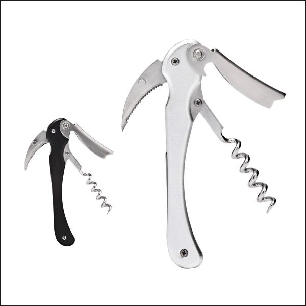 Anodized waiter's corkscrew made of stainless steel with external aluminum plates... from ASI 55450 Franmara Inc