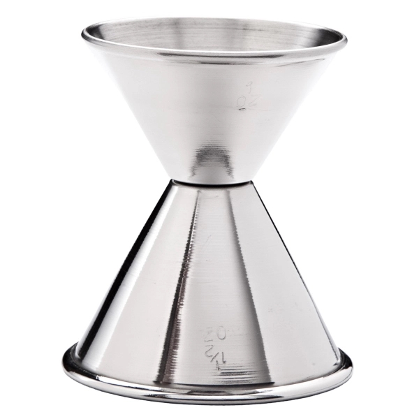Stainless steel double jigger 1 ounce and 1 1/2 ounce graduated... from ASI 55450 Franmara Inc