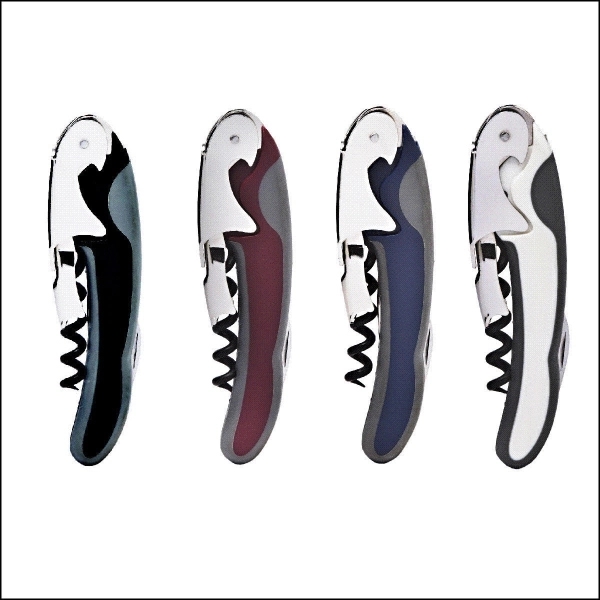 Bi-color, two-lever corkscrew with binary enmeshed levers combining to make it... from ASI 55450 Franmara Inc