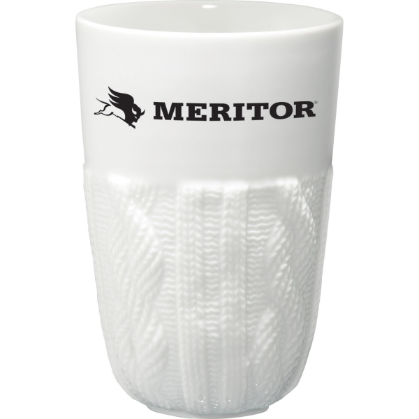 Cable Knit Ceramic Tumbler 13oz... from ASI 66887 PCNA